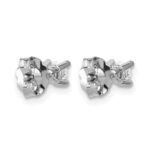14k White Gold 1/3 carat Certified Lab Grown Diamond VS/SI+ G+ Round Complete Four Prong Heavyweight Stud Earrings - Image 4