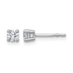 14k White Gold 1/3 carat Certified Lab Grown Diamond VS/SI+ G+ Round Complete Four Prong Heavyweight Stud Earrings