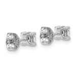 18k White Gold 1/2 carat Certified Lab Grown Diamond VS+ F+ Round Complete Four Prong Stud Earrings - Image 3
