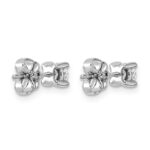 Platinum 1/2 carat Certified Lab Grown Diamond VS+ F+ Round Complete Four Prong Stud Earrings - Image 3
