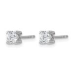 14k White Gold 1/2 carat Certified Lab Grown Diamond VS+ F+ Round Complete Four Prong Heavyweight Stud Earrings - Image 2