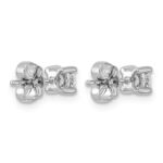 14k White Gold 1/2 carat Lab Grown Diamond VS+ F+ Round Complete Four Prong Heavyweight Stud Earrings - Image 4