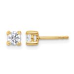 14k 1/2 carat Lab Grown Diamond VS/SI+ G+ Round Complete Four Prong Heavyweight Stud Earrings