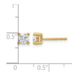 14k 5/8 carat Certified Lab Grown Diamond VS+ F+ Round Complete Four Prong Heavyweight Stud Earrings - Image 5