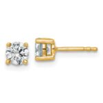 18k 3/4 carat Lab Grown Diamond VS+ F+ Round Complete Four Prong Stud Earrings
