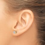 14k 7/8 carat Lab Grown Diamond VS/SI+ G+ Round Complete Four Prong Heavyweight Stud Earrings - Image 3