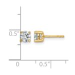 14k 7/8 carat Lab Grown Diamond VS/SI+ G+ Round Complete Four Prong Heavyweight Stud Earrings - Image 5