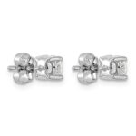 10k White Gold Round 4-Prong 1.00ct. Diamond Stud Earrings - Image 4