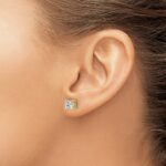 14k 1 1/2 carat Lab Grown Diamond VS+ F+ Round Complete Four Prong Heavyweight Stud Earrings - Image 3