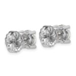 18k White Gold 4 carat Lab Grown Diamond VS+ F+ Round Complete Four Prong Stud Earrings - Image 3