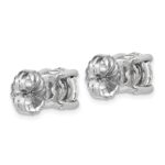 Platinum 5 carat Certified Lab Grown Diamond VS+ F+ Round Complete Four Prong Stud Earrings - Image 3