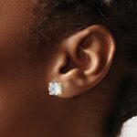 14k 5 carat Certified Lab Grown Diamond VS/SI+ G+ Round Complete Four Prong Heavyweight Stud Earrings - Image 3