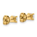 14k 1/2 carat Certified Lab Grown Diamond VS/SI+ G+ Round Complete Four Prong Lightweight Stud Earrings - Image 3