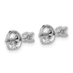 14k White Gold 1/5 carat Lab Grown Diamond VS+ F+ Round Complete Four Prong Screwback Heavyweight Stud Earrings - Image 4