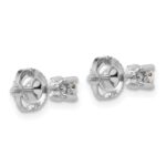 14k White Gold 1/4 carat Certified Lab Grown Diamond VS/SI+ G+ Round Complete Four Prong Screwback Heavyweight Stud Earrings - Image 4