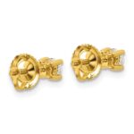 18k 1/3 carat Certified Lab Grown Diamond VS+ F+ Round Complete Four Prong Screwback Stud Earrings - Image 3