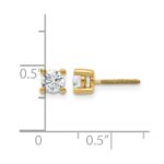 14k 5/8 carat Lab Grown Diamond VS+ F+ Round Complete Four Prong Screwback Heavyweight Stud Earrings - Image 5