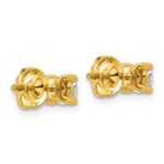 18k 3/4 carat Lab Grown Diamond VS+ F+ Round Complete Four Prong Screwback Stud Earrings - Image 3