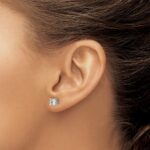 14k White Gold 3/4 carat Certified Lab Grown Diamond VS+ F+ Round Complete Four Prong Screwback Heavyweight Stud Earrings - Image 3