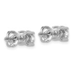 14k White Gold 1 1/2 carat Lab Grown Diamond VS/SI+ G+ Round Complete Four Prong Screwback Heavyweight Stud Earrings - Image 4