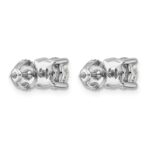 Platinum 5 carat Lab Grown Diamond VS+ F+ Round Complete Four Prong Screwback Stud Earrings - Image 3
