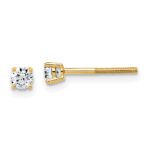 14k 1/4 carat Lab Grown Diamond VS/SI+ G+ Round Complete Four Prong Lightweight Screwback Stud Earrings