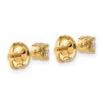 14k 1/2 carat Lab Grown Diamond VS/SI+ G+ Round Complete Four Prong Lightweight Screwback Stud Earrings - Image 3