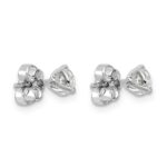 Platinum 3/4 carat Certified Lab Grown Diamond VS+ F+ Round Complete Three Prong Stud Earrings - Image 3
