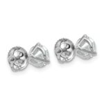 Platinum 1 1/2 carat Certified Lab Grown Diamond VS+ F+ Round Complete Three Prong Screwback Stud Earrings - Image 3