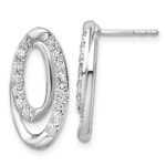 14k White Gold 5/8 carat Lab Grown Diamond VS/SI+ G+ Complete Oval Post Earrings