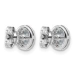 14k White Gold 1/8 carat Lab Grown Diamond VS/SI+ G+ Semi-Mount Oval Halo Earrings - Image 4