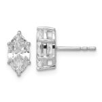 14kw 1 3/4 ctw Lab Grown Diamond VS+ F+ Marquise 6 Prong Earring
