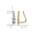 14k 1/8 carat Lab Grown Diamond VS/SI+ G+ Complete Ear Climber - Image 4