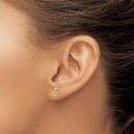 14k Diamond Initial S Post Earrings - Image 3