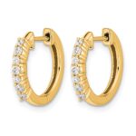 14k Diamond Hinged Hoop Earrings - Image 2