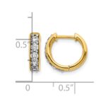 10k Diamond Hinged Hoop Earrings - Image 4