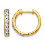 10k Diamond Hinged Hoop Earrings