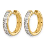 14k Diamond Hinged Hoop Earrings - Image 2