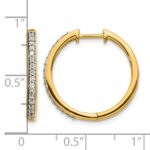 14k Diamond Hinged Hoop Earrings - Image 2