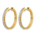 14k 1/3 carat Lab Grown Diamond VS/SI+ G+ Complete Hinged Hoop Earrings - Image 2