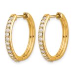 10k Diamond Hinged Hoop Earrings - Image 2