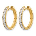 14k Diamond Hinged Hoop Earrings - Image 2