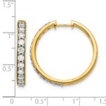 14k 1 1/2 carat Lab Grown Diamond VS/SI+ G+ Complete Hinged Hoop Earrings - Image 2