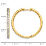 14k Diamond Hinged Hoop Earrings - Image 4