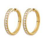 14k Diamond Hinged Hoop Earrings - Image 2