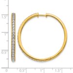 14k Diamond Hinged Hoop Earrings - Image 4