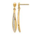 14k 1/4 carat Diamond Oval Dangle Post Earrings