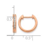 14k Rose Gold Diamond Hinged Hoop Earrings - Image 4