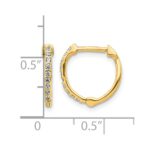 14k Diamond Hinged Hoop Earrings - Image 4