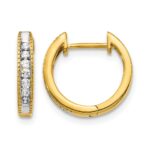 14k Diamond Hinged Hoop Earrings